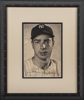 1936 Joe DiMaggio & Babe Ruth Signed 8x10 Framed Photo (JSA)